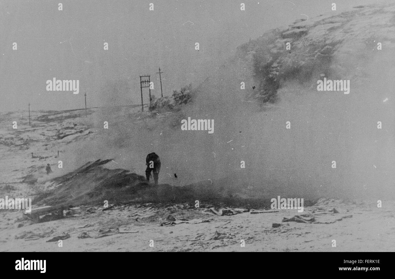 Kullagrene i Kirkenes brenner Stock Photo