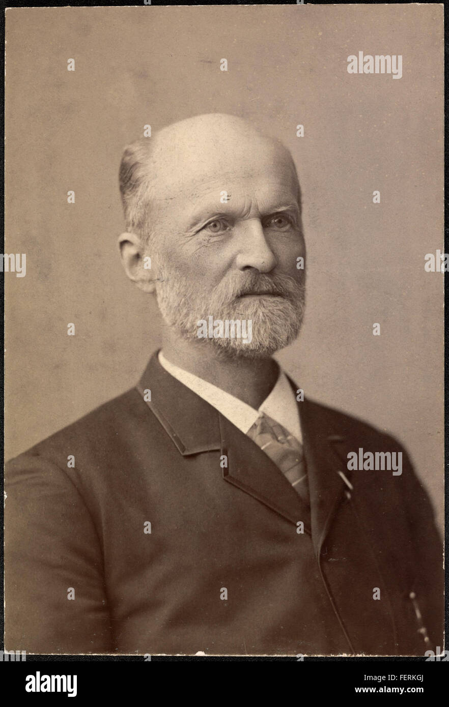 Portrett av uidentifisert mann, 1891 / Portrait of unidentified man, 1891 Portrett av uidentifisert mann, 1891  Portrait of unidentified man, Stock Photo