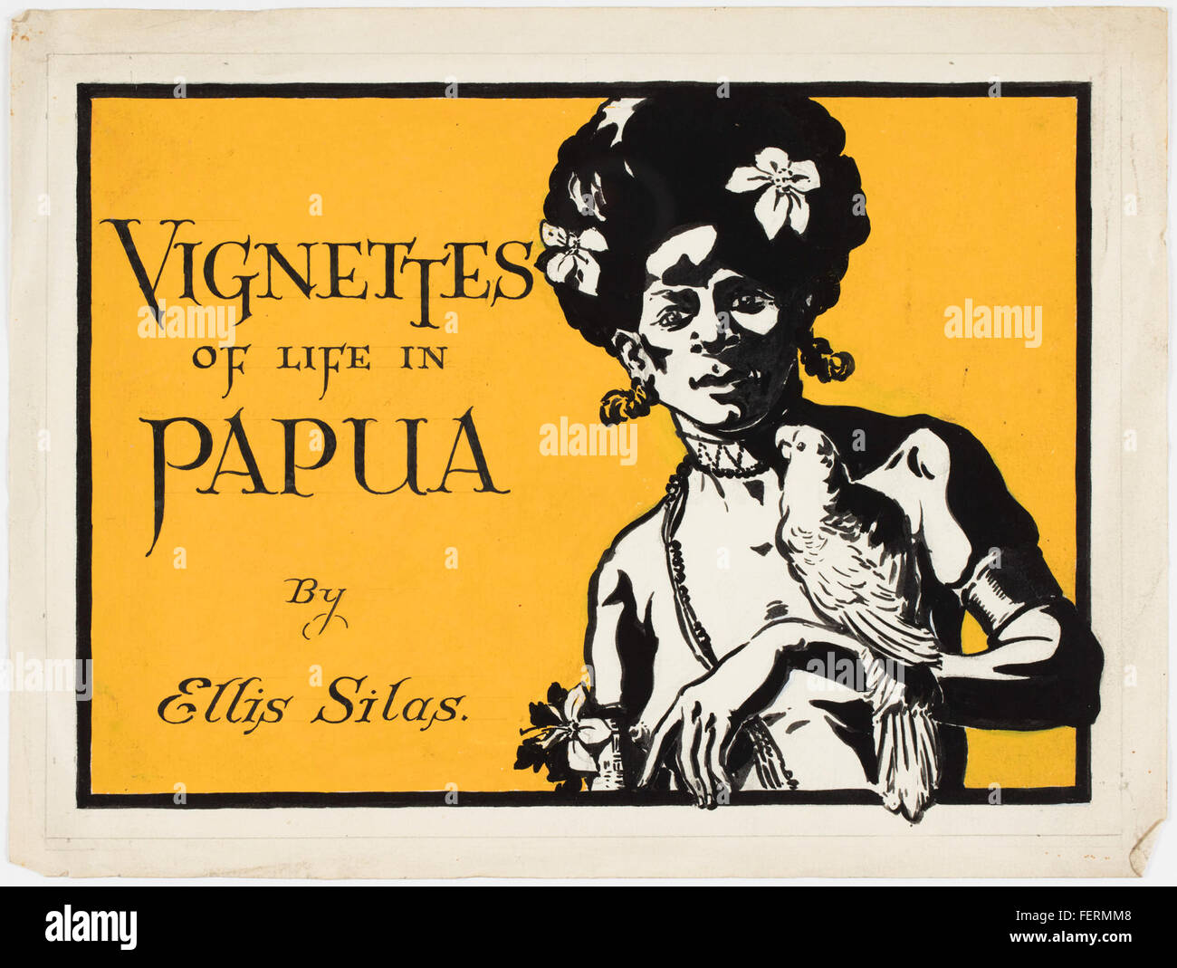 Frontispiece for cover of "Vignettes of life in Papua"by Ellis Silas, 1922 Frontispiece for cover of Vignettes of life in Papuaby Ellis Stock Photo