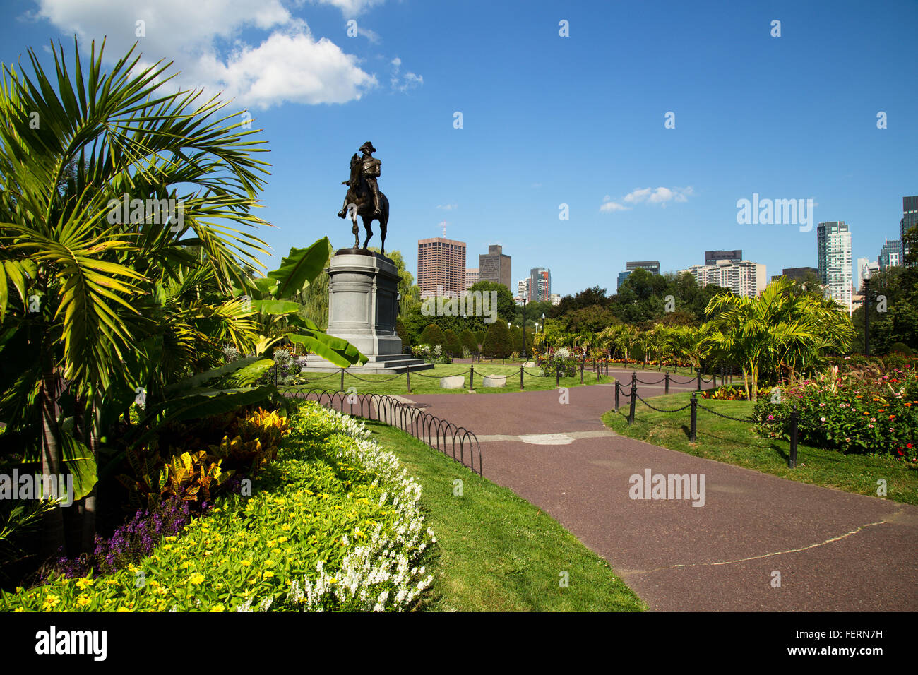Washington Statue in Boston Public Garden, Boston Stock Photo Alamy