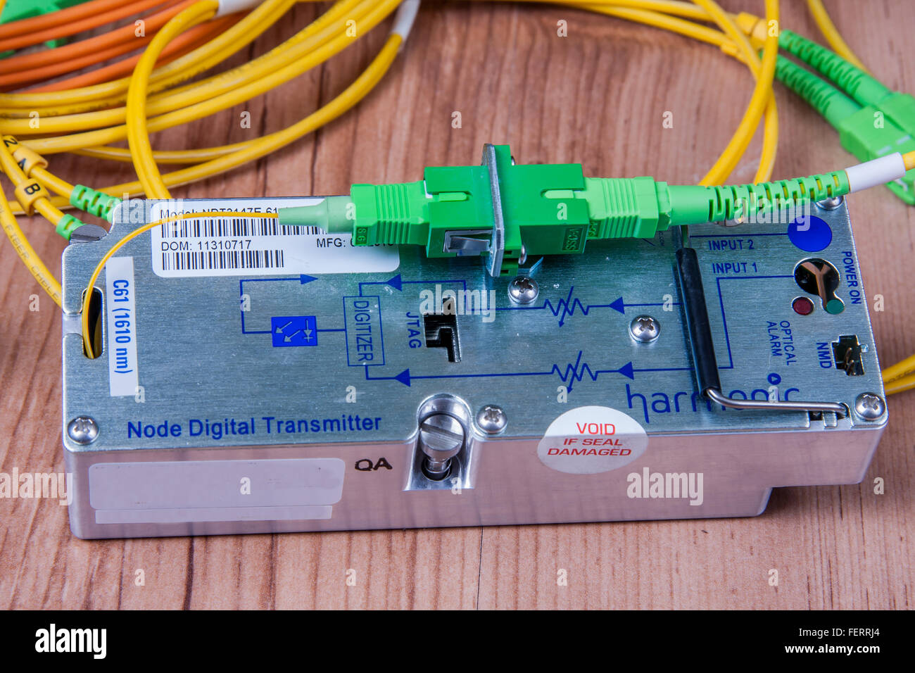 Fiber optic device ready for packet data transmission Stock Photo Alamy