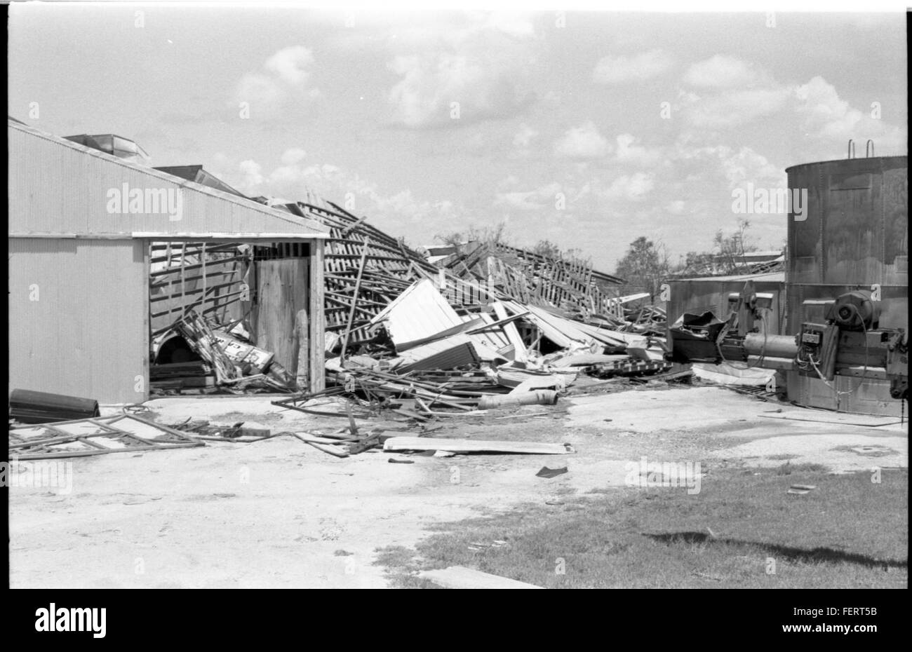 Hurricane Celia damage inspection, 1970 celia, hurricane Stock Photo