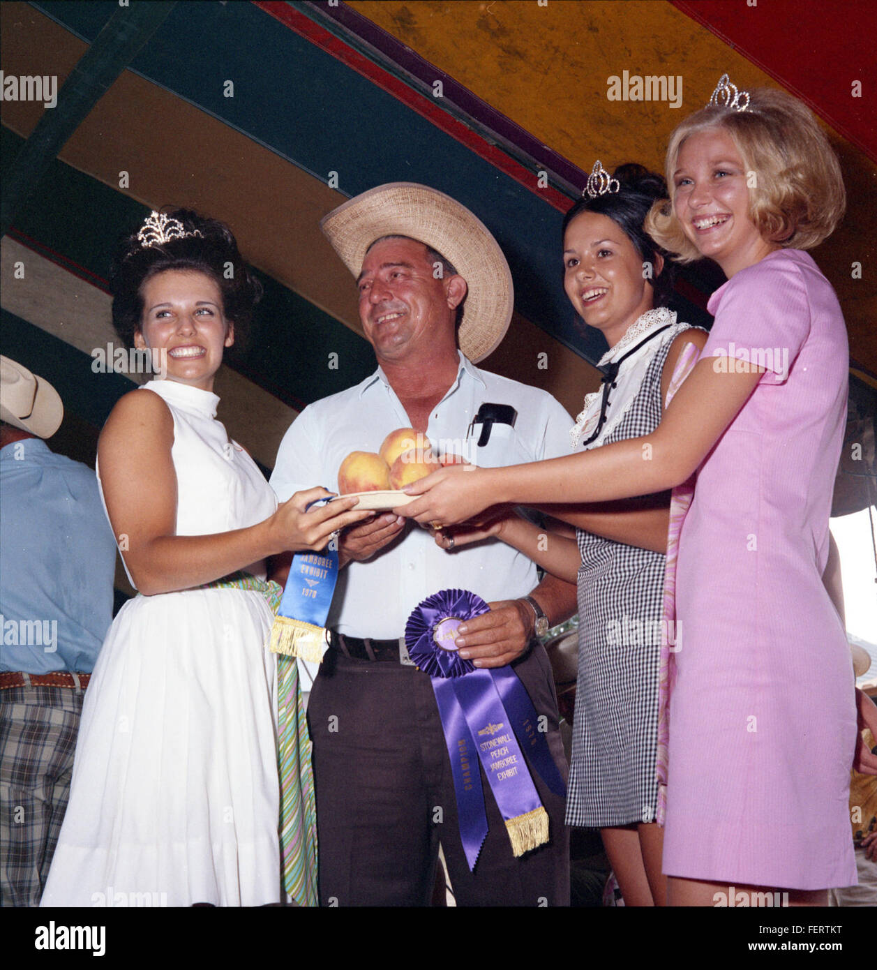 Peach Jamboree Stonewall, Texas, 1970 peaches, Stonewall Stock Photo