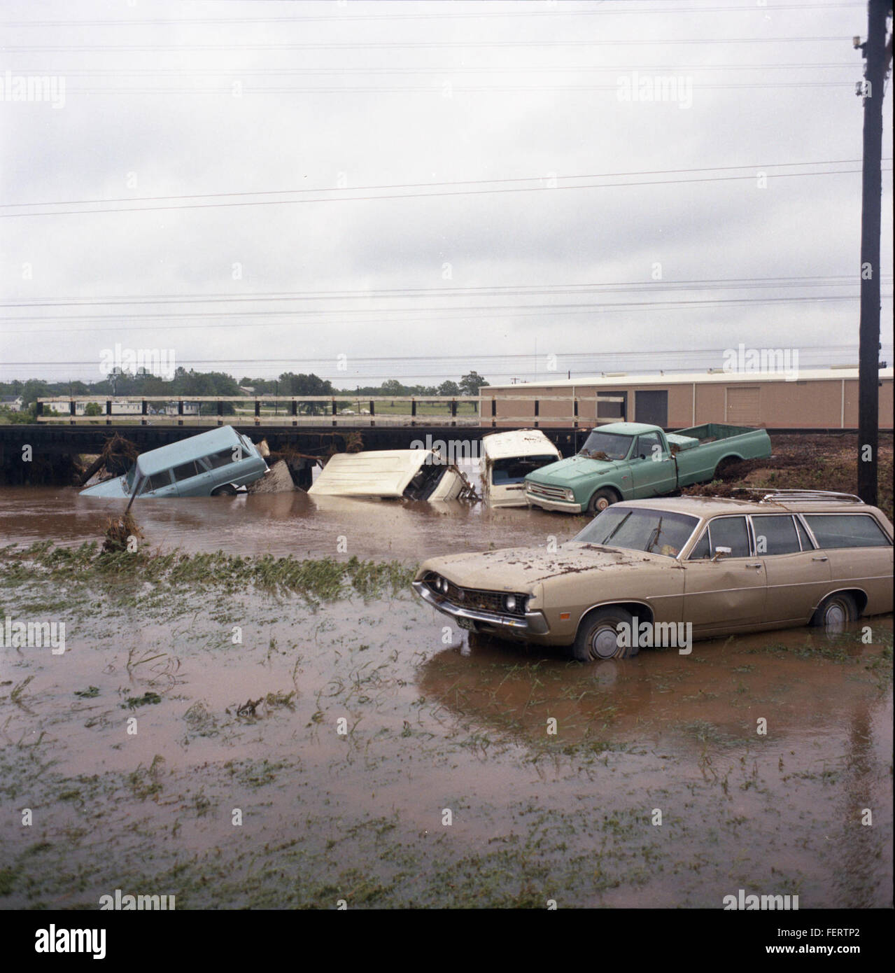 San Marcos Floods, 1970 San Marcos Stock Photo