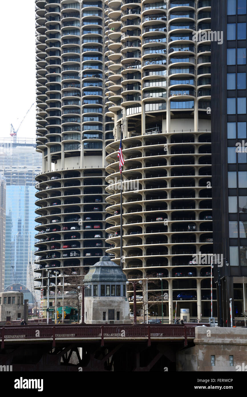 Chicago illinois marina city parking hi-res stock photography and images -  Alamy