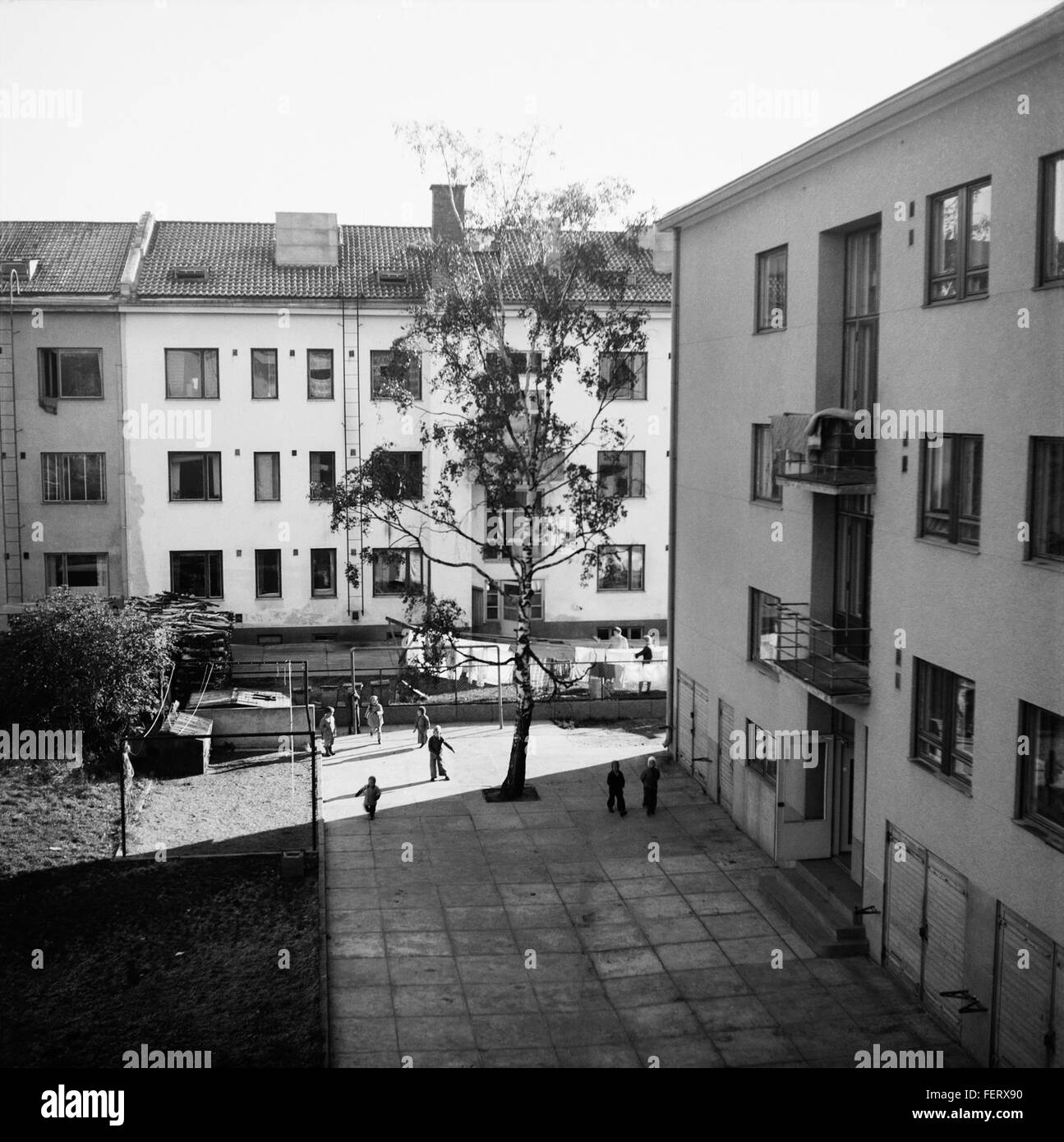 Helsinki 4.10.1946, residential area Helsinki 4101946, residential area Stock Photo