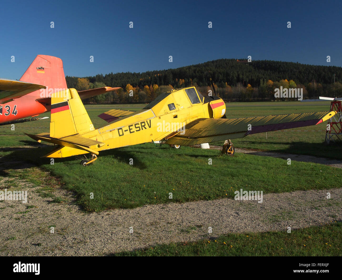 D-ESRV (aircraft), Zlin Z-37A Cmelak pic2 Stock Photo