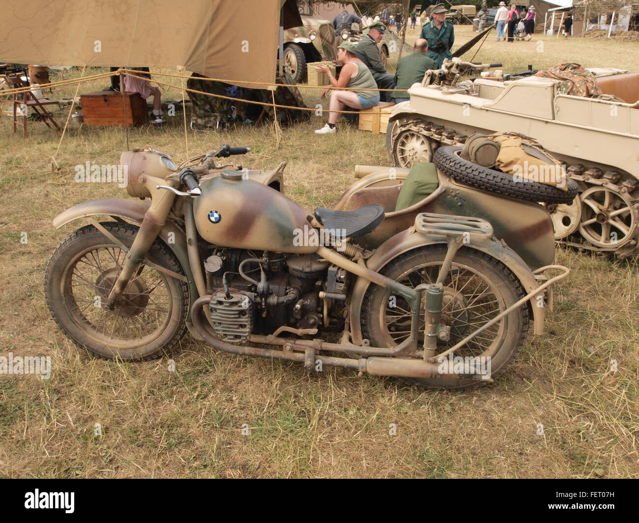 BMW military motorcycle at the War & Peace show pic3 Stock Photo - Alamy