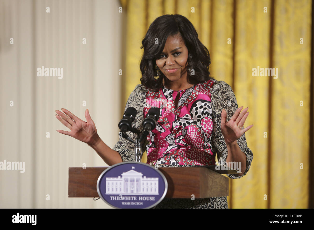 Washington, D.C, USA. 8th Feb, 2016. First lady Michelle Obama speaks ...
