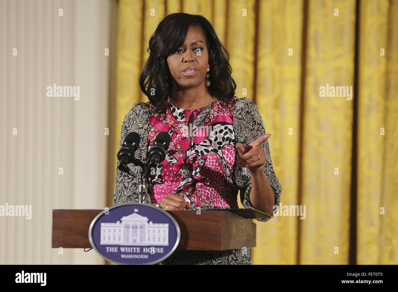Washington, D.C, USA. 8th Feb, 2016. First lady Michelle Obama speaks ...