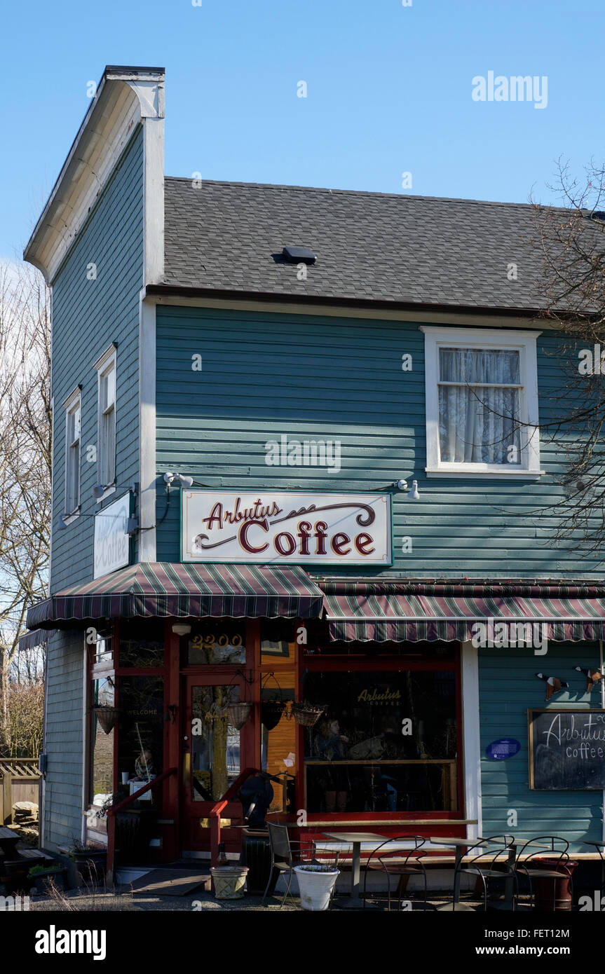 Arbutus Coffee shop in Kitsilano, Vancouver, British Columbia, Canada Stock Photo
