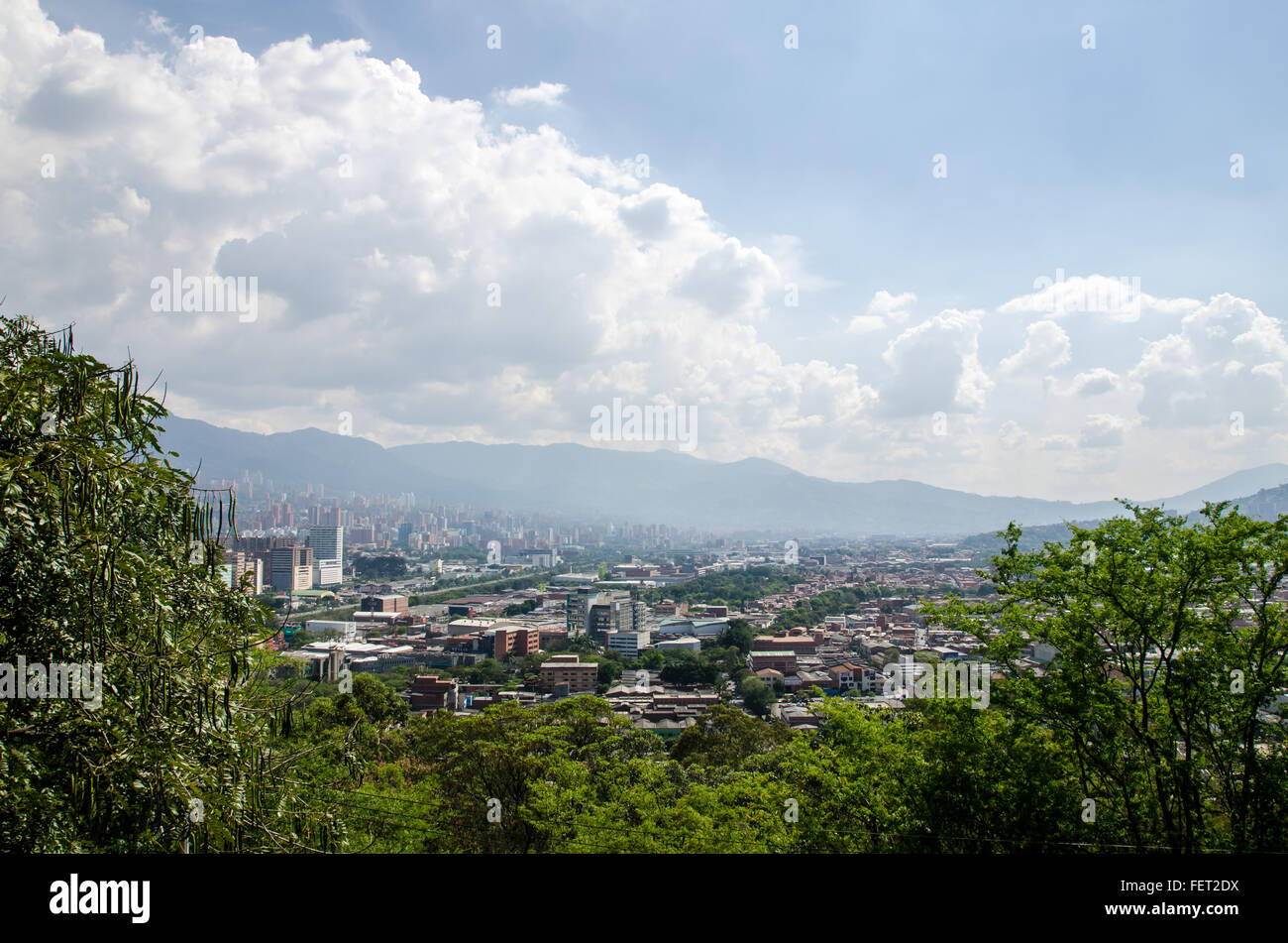 Views over the city of Medellin, Antioquia, Colombia Stock Photo