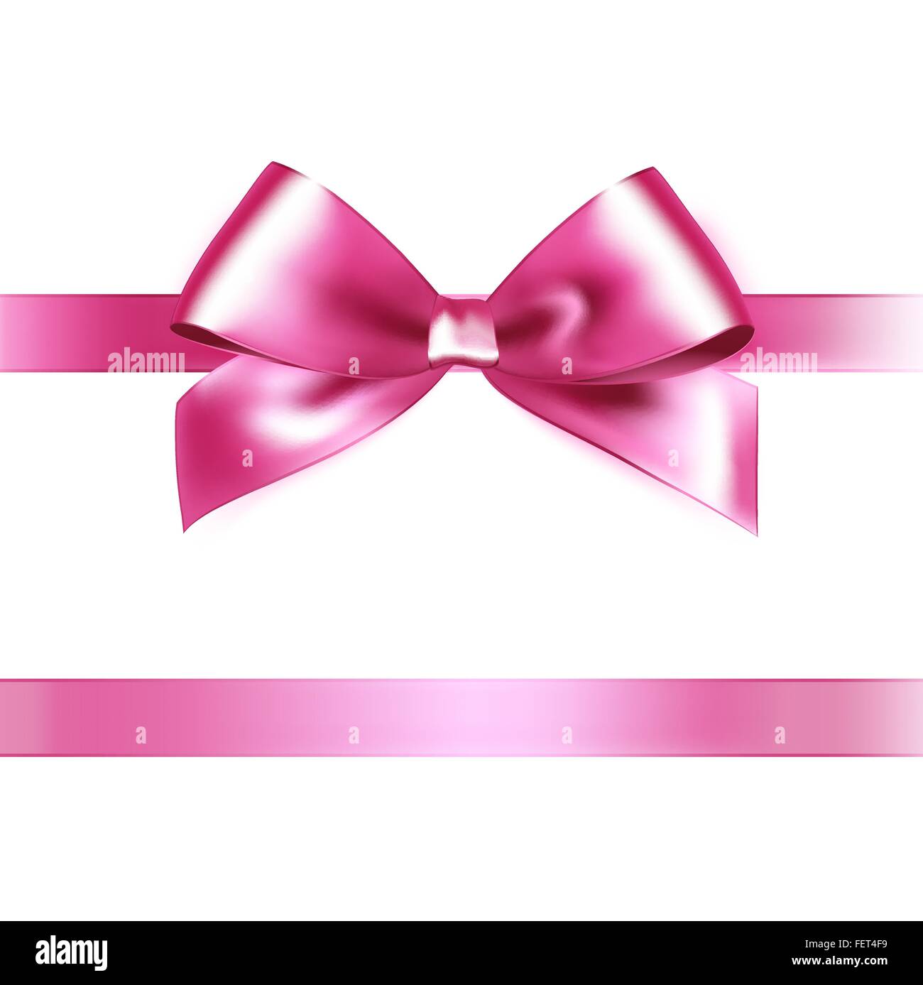 Shiny pink satin ribbon on white background Stock Vector Image & Art ...