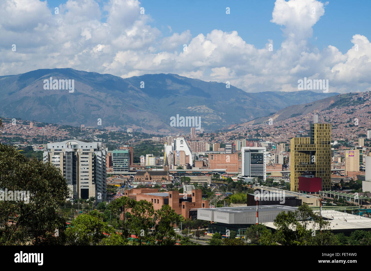 Views over the city of Medellin, Antioquia, Colombia Stock Photo