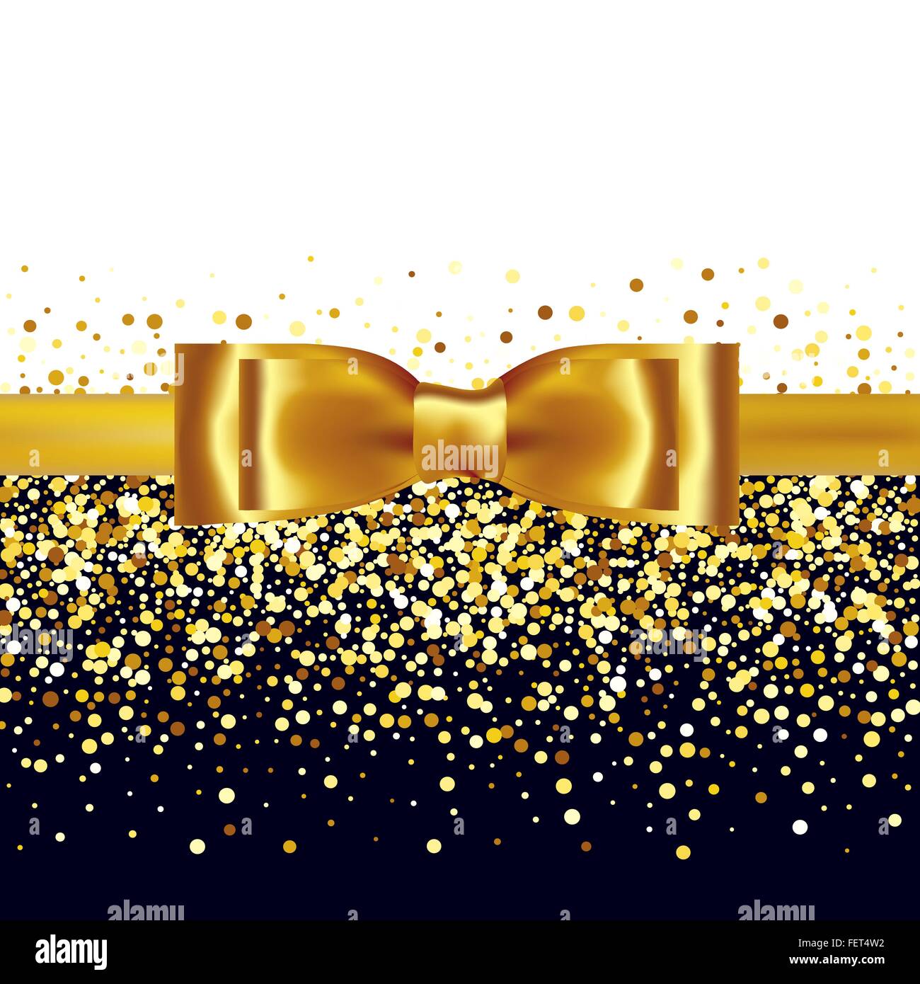 Shiny gold satin ribbon on white background Stock Vector Image & Art