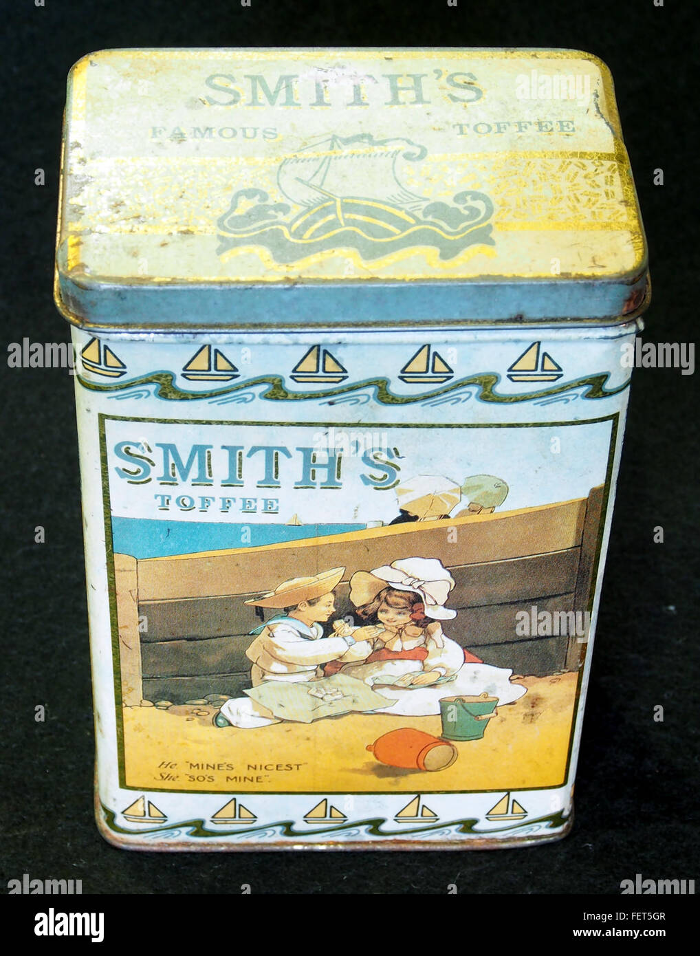 Smiths Toffee tin, pic1 Stock Photo