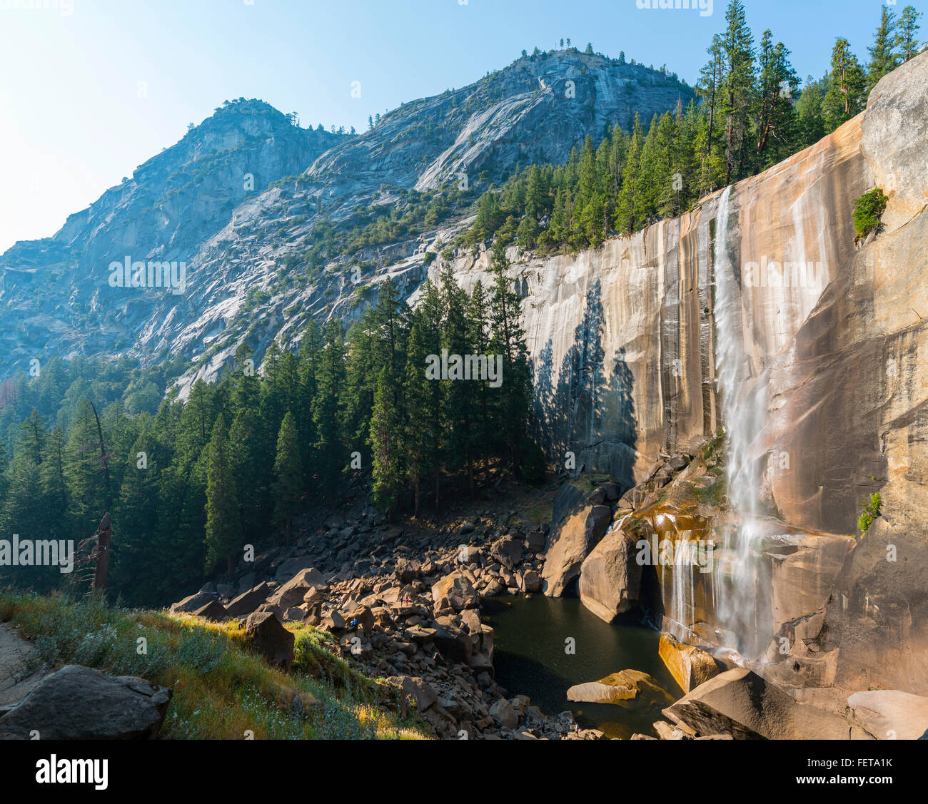 Vernal Fall, Yosemite Valley, Yosemite National Park, UNESO World Heritage Site, California, USA Stock Photo
