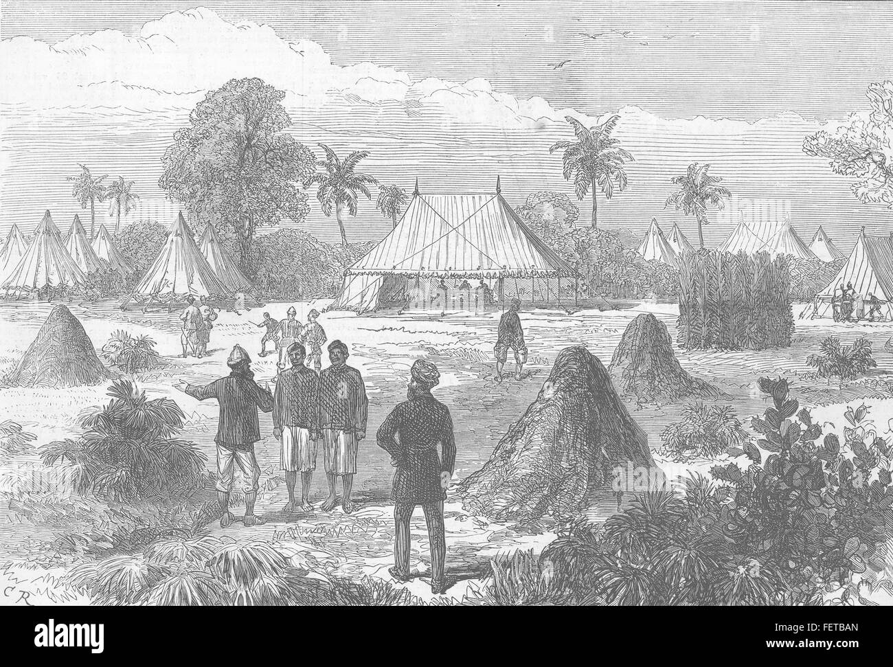IVORY COAST Capt Glovers HQ at Addah 1874. Illustrated London News Stock Photo