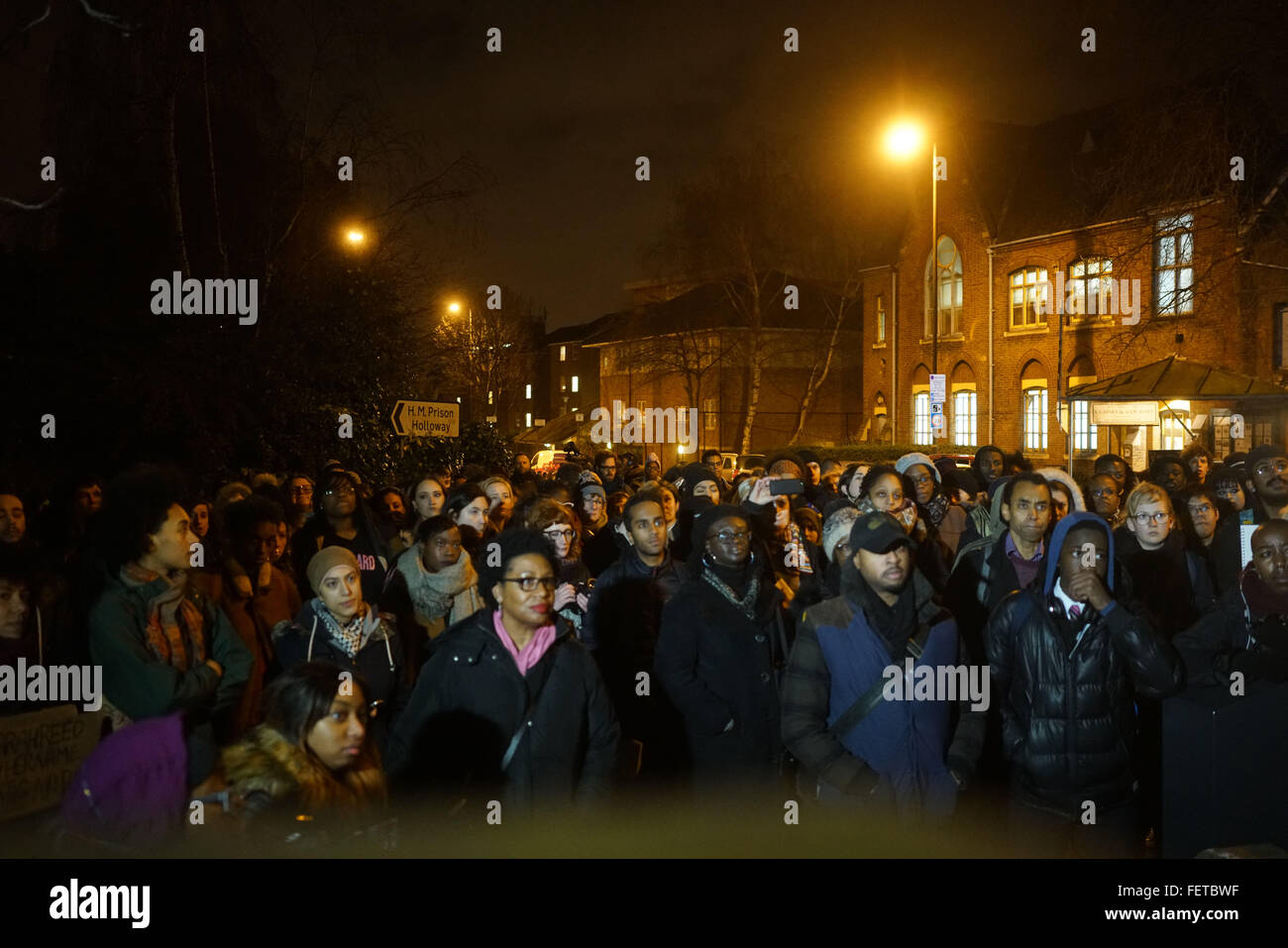 Kensington, London, UK. 8th, Feb, 2016. Hundreds of protesters hold a ...
