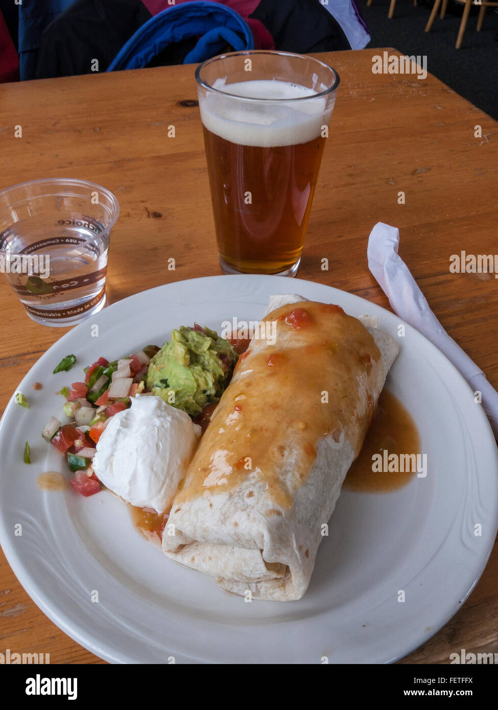 Chicken burrito, Stoker Bar and Restaurant, Steamboat Ski Area