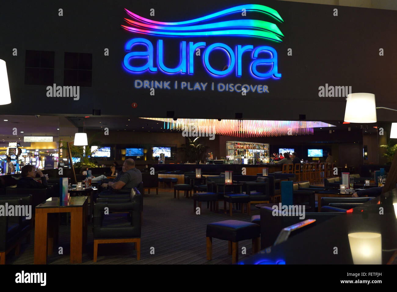 The Aurora Casino at the Luxor, Las Vegas NV Stock Photo