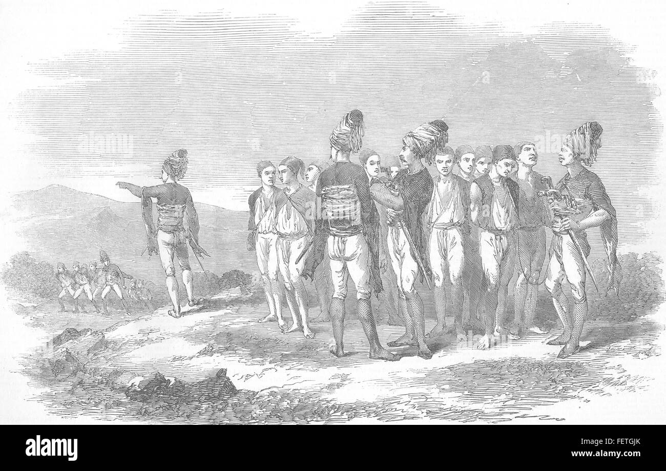 TURKEY Turkish Recruits 1853. Illustrated London News Stock Photo
