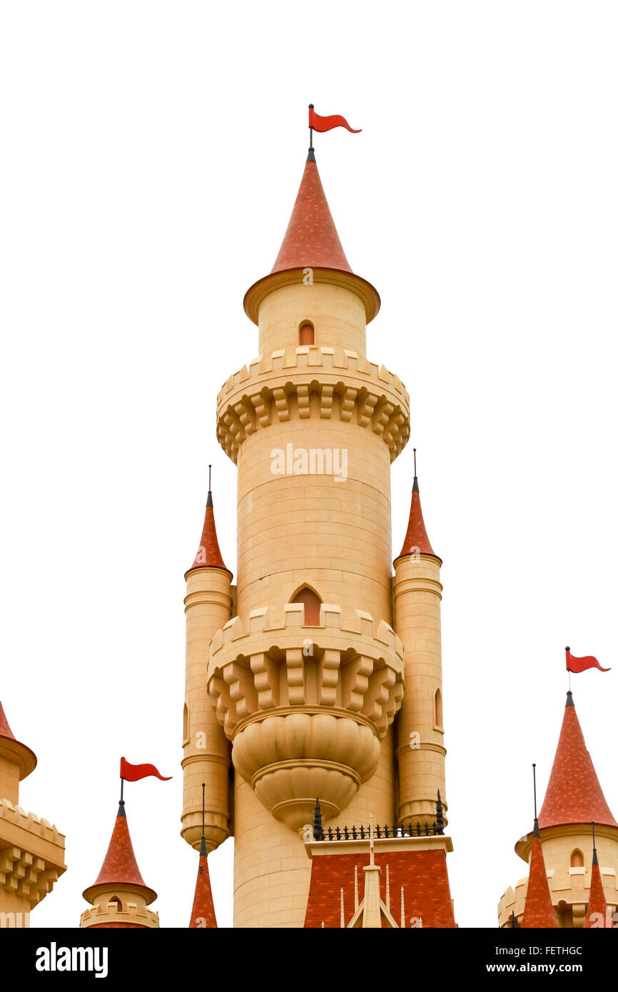Old Castle isolated on the white background Stock Photo - Alamy