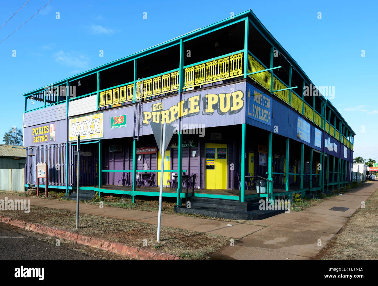The Purple Pub, Normanton, Gulf of Carpentaria, Queensland, Australia Stock Photo