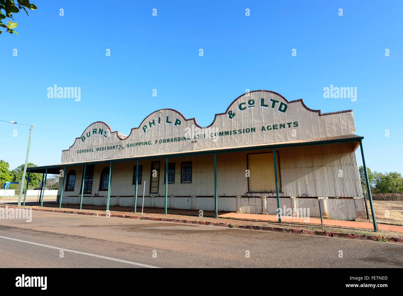 Burns Philp and Co Historical Building, Normanton, Gulf of Carpentaria, Queensland, Australia Stock Photo