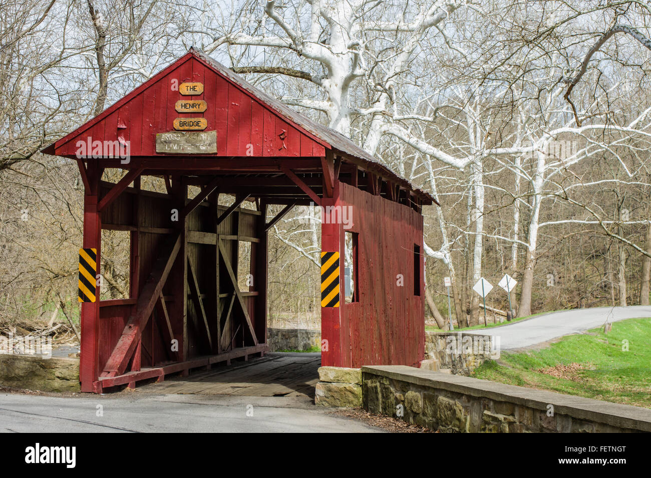 The Henry covered bridge in Mingo Park, Washington COunty, Pennsylvania