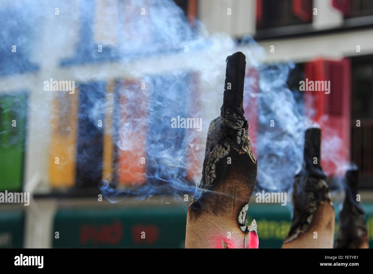 Burning incense singapore hi-res stock photography and images - Alamy