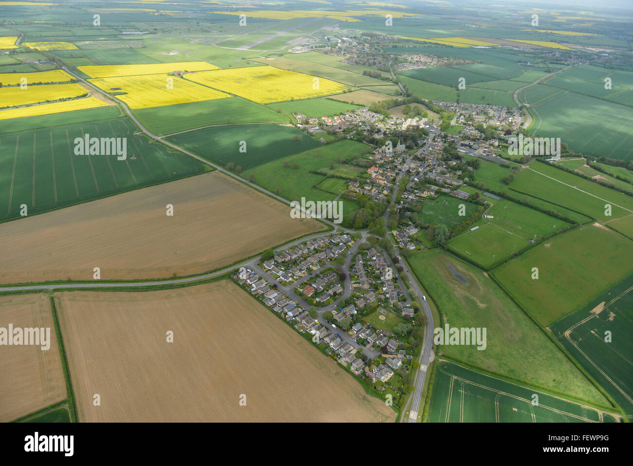 An aerial view of the Rutland village of Cottesmore and surrounding