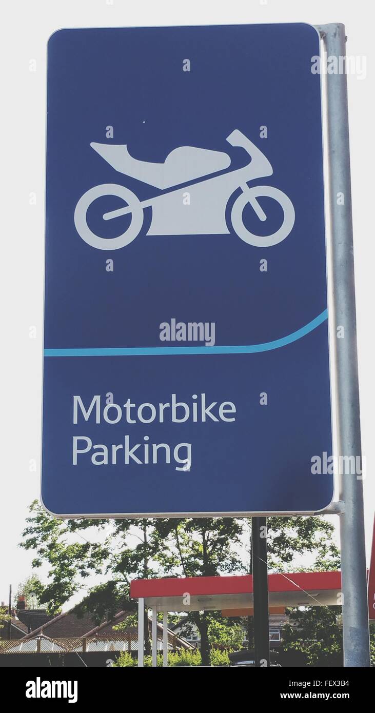 Motorcycle Parking Sign Motorbike High Resolution Stock Photography and ...