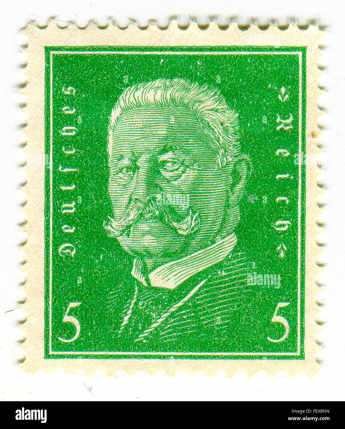 GOMEL,BELARUS - FEBRUARY 2016: A stamp printed in Germany shows image of the Paul Ludwig Hans Anton von Beneckendorff und von Hi Stock Photo