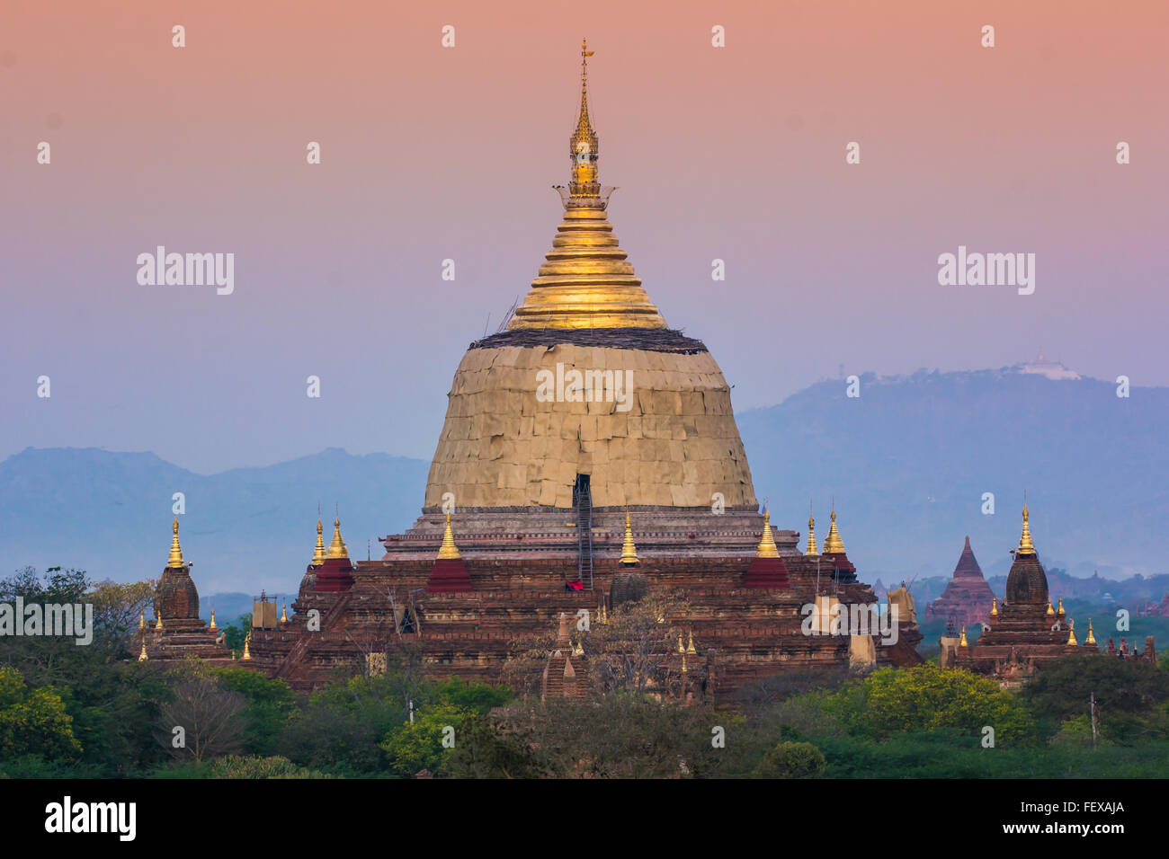 Dhamayazika Pagoda view in Bagan, Myanmar Stock Photo