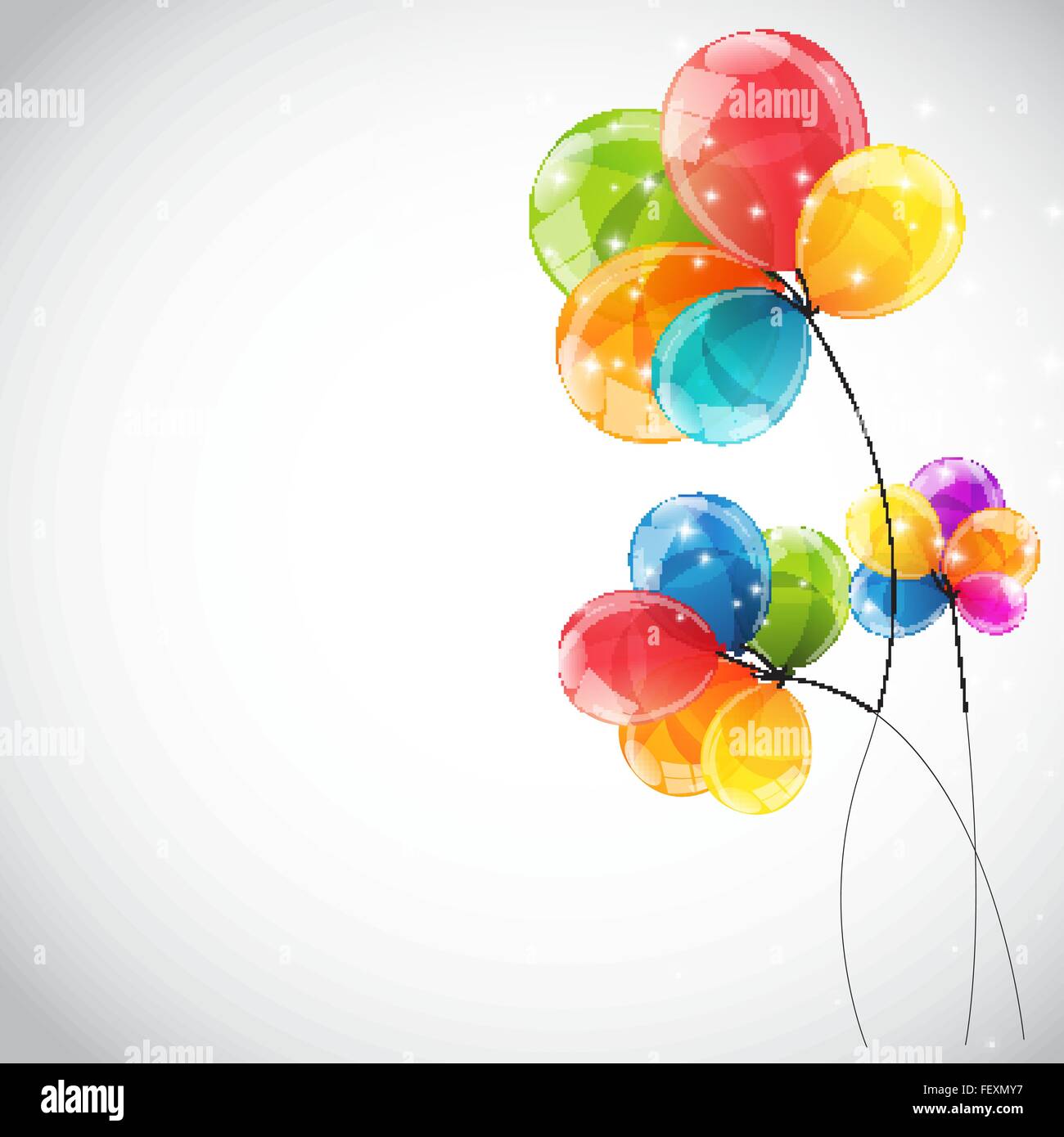 Color Glossy Balloons Background Vector Illustration Stock Vector Image ...