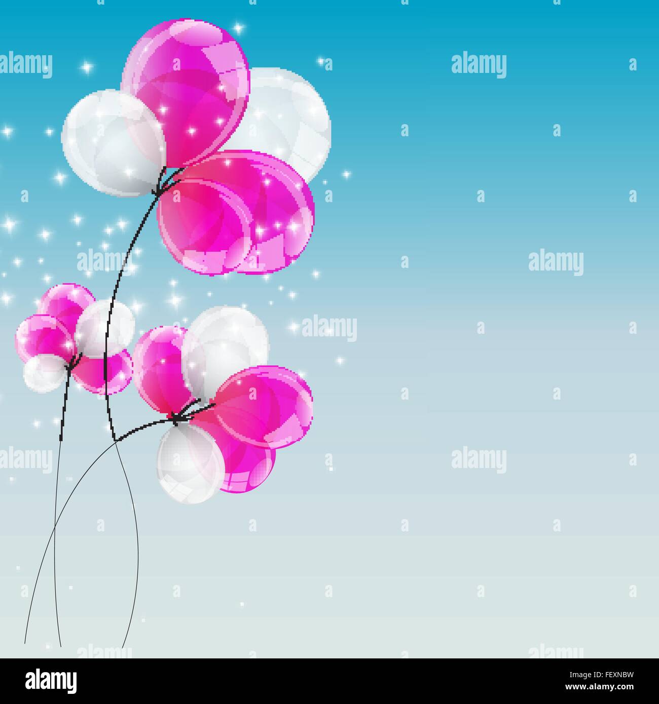 Color Glossy Balloons Background Vector Illustration Stock Vector Image ...