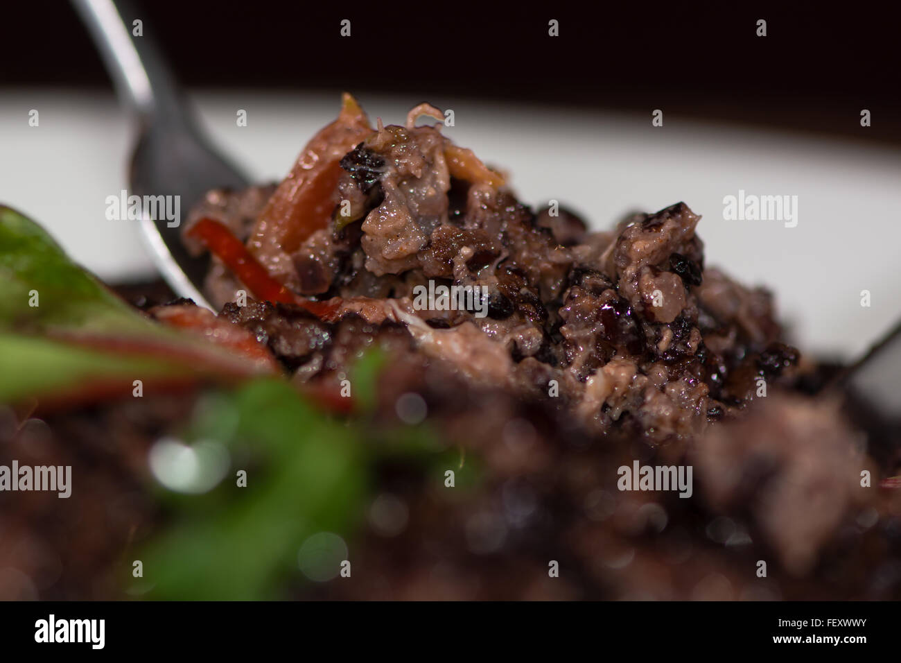 Crab risotto with black rice. Crab and naturally black rice (also known ...