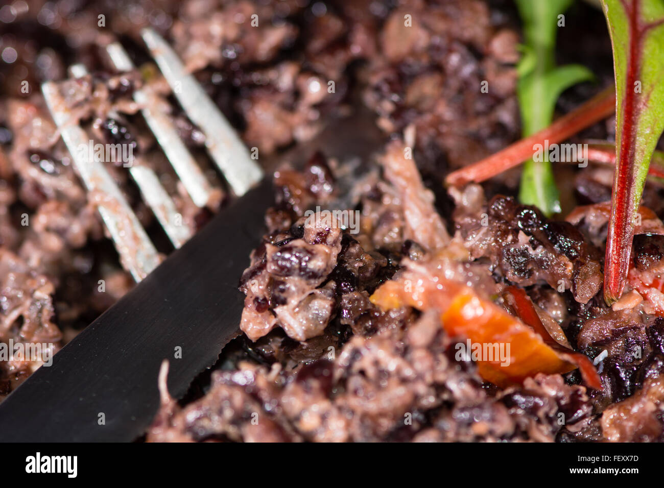 Crab risotto with black rice. Crab and naturally black rice (also known ...