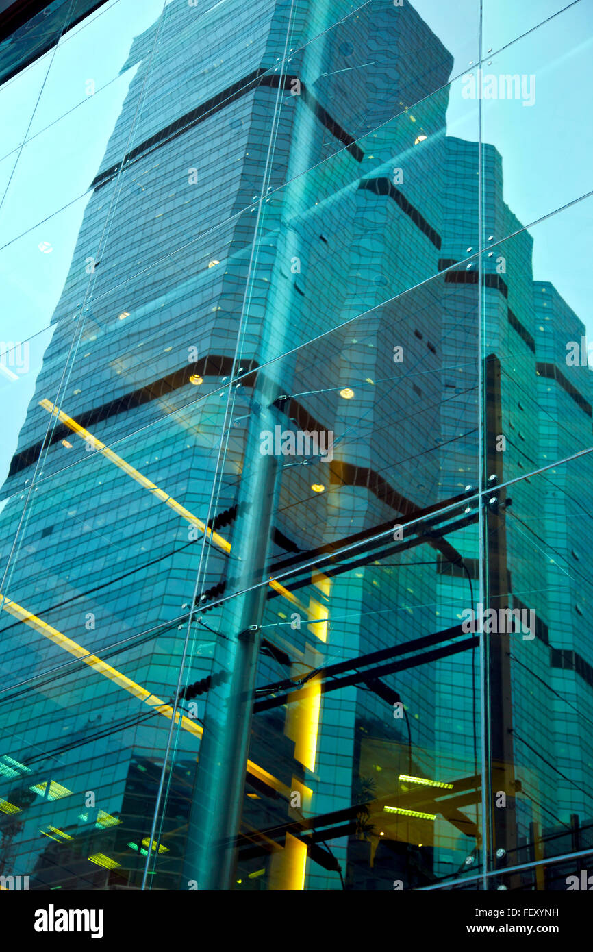 thailand bangkok office district palaces abstract modern building line ...