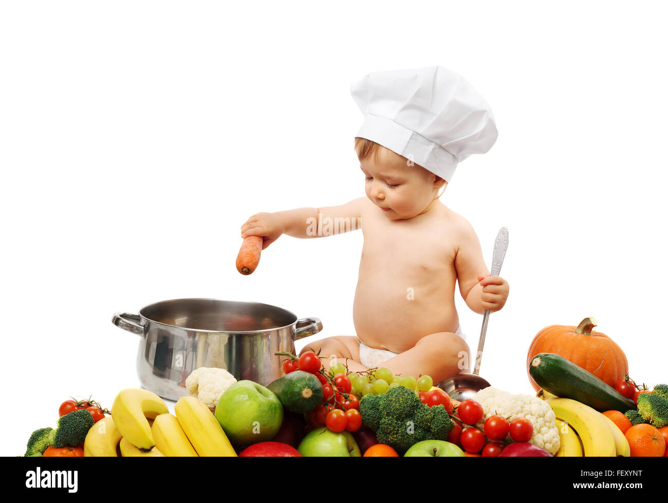 baby boy cooking