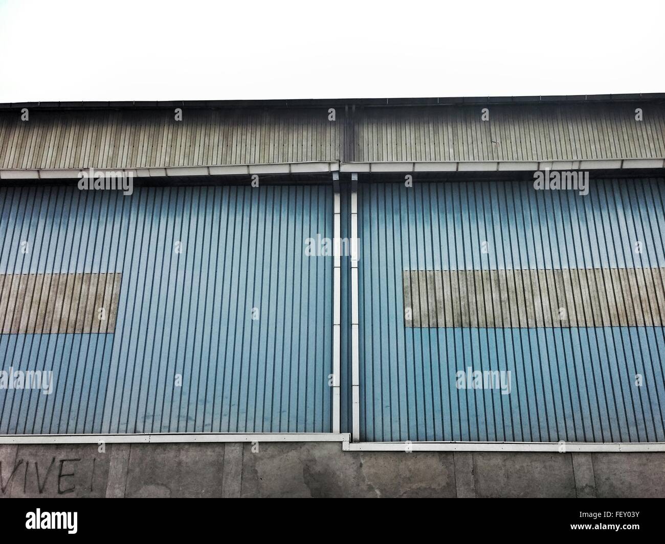 Low Angle View Of Corrugated Metal Wall Stock Photo 95249839 Alamy