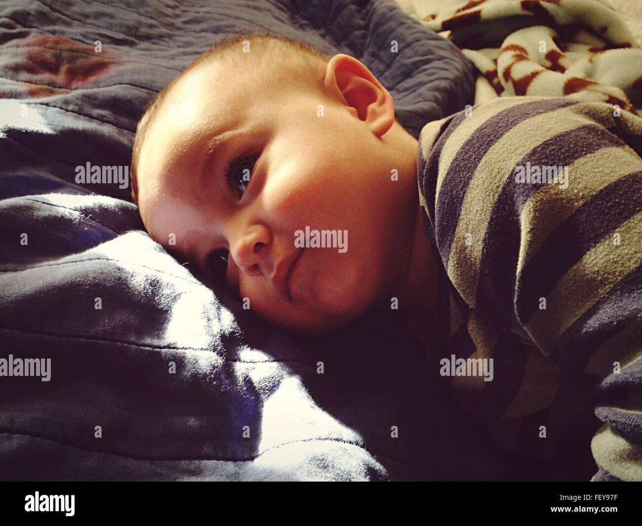 Boy relaxing home caucasian hi-res stock photography and images - Alamy