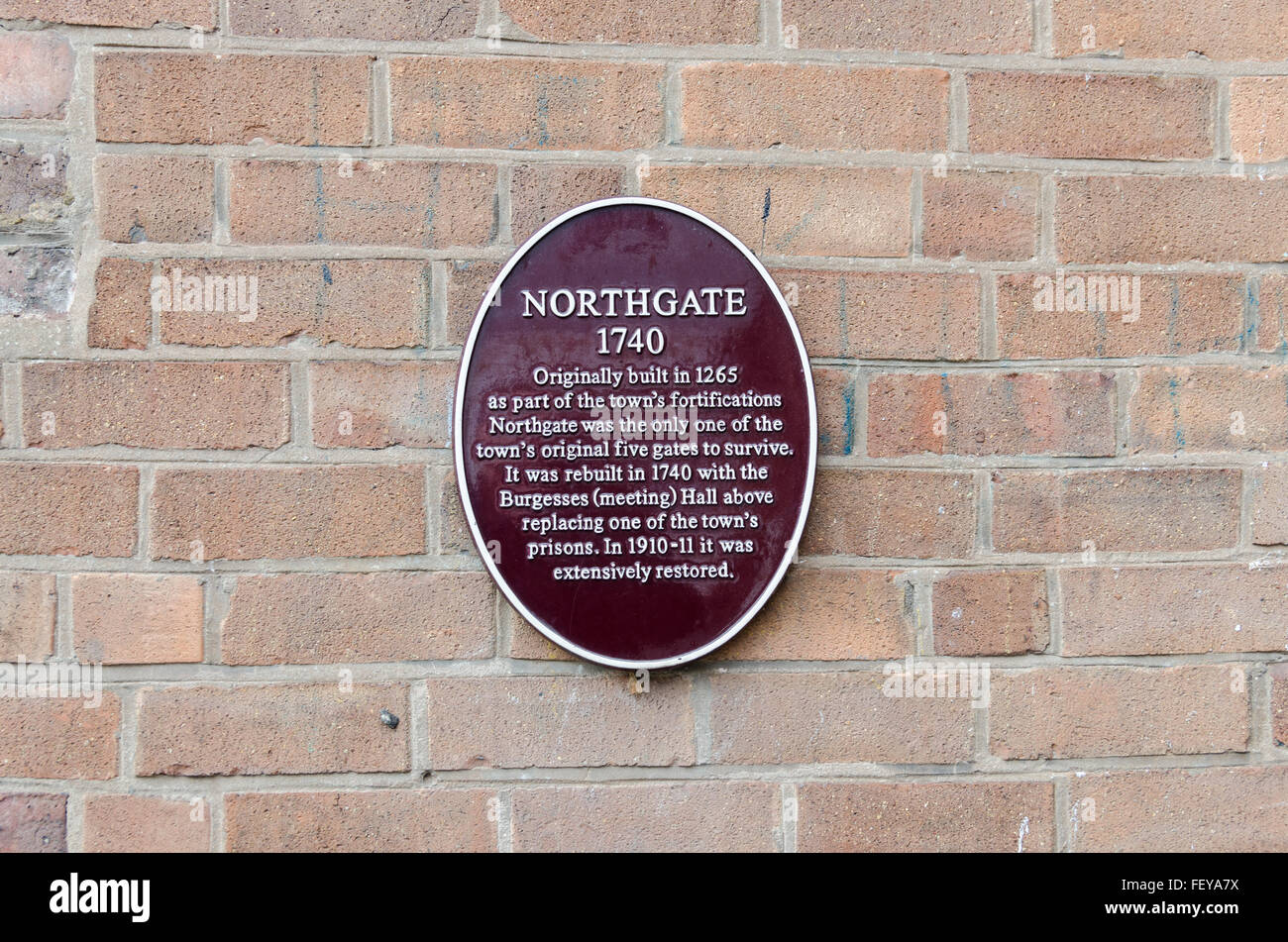 Sign on Northgate, one of the original fortifications around Bridgnorth ...