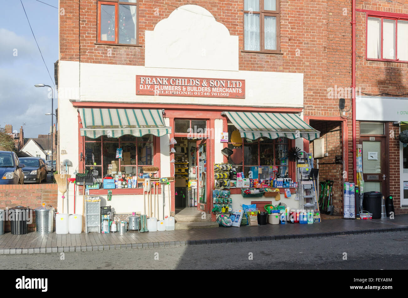 Traditional hardware store in Bridgnorth, Shropshire Stock Photo