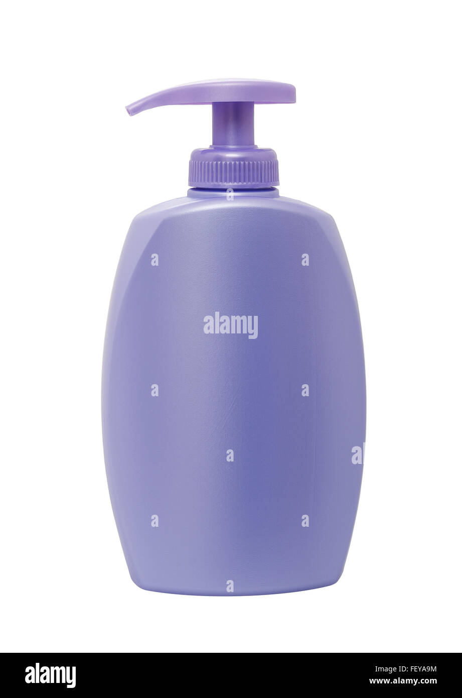 Violet dispenser isolated on white Stock Photo