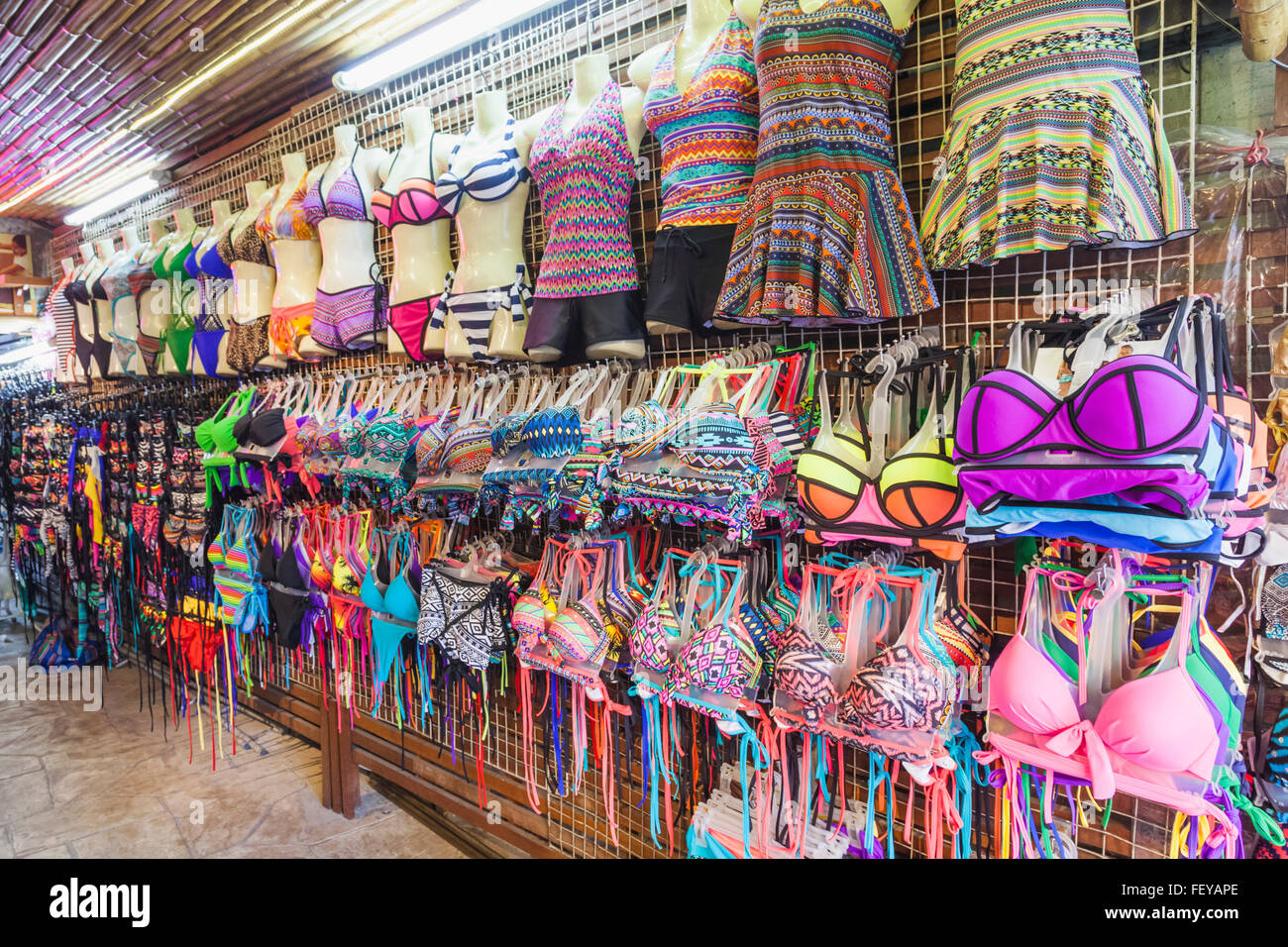 Thailand, Bangkok, Khaosan Road, Shop Display of Colourful Womens Bikinis  Stock Photo - Alamy