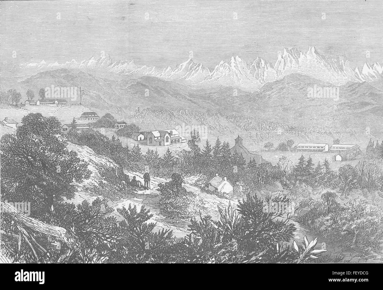 INDIA The New Hill Station of Ranikhet 1875. Illustrated London News Stock Photo
