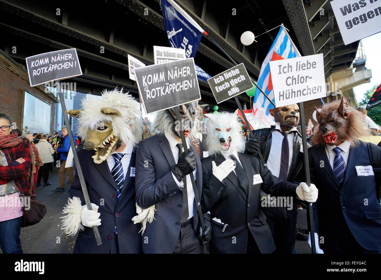 TTIP Demo Stock Photo