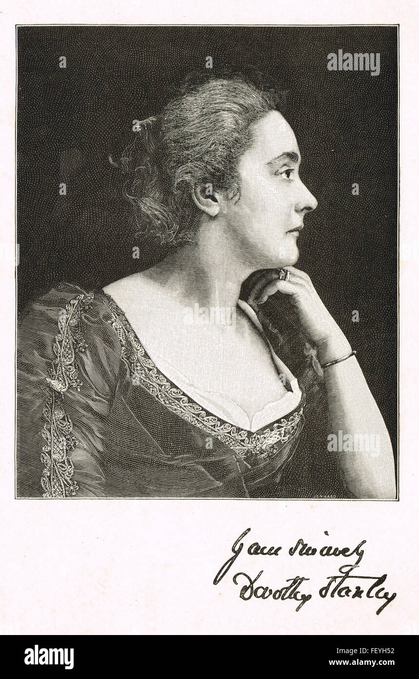 Victorian artist & author Dorothy Tennant (1855-1926) AKA Lady Stanley  Wife of Explorer Henry Morton Stanley 1890 Stock Photo
